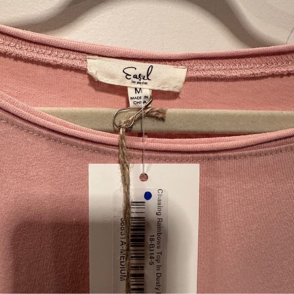 Easel Blush Rainbow Graphic Short Sleeve Tee - Picture 5 of 8